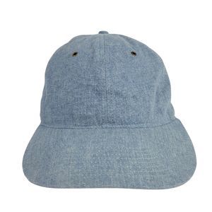 Taylor Stitch Hat Blue Chambray Denim Adjustable Leather Strapback Ball Cap